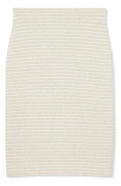 St John Knit Pencil Skirt In Ecru