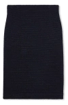 St John Stripe Metallic Tweed Pencil Skirt In Midnight