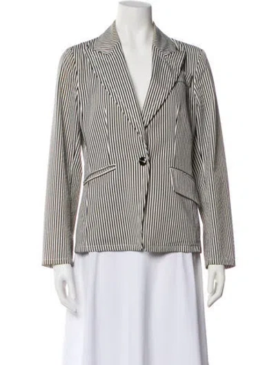 Pre-owned St John Striped Blazer In Multi