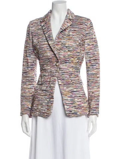 Pre-owned St John Striped Blazer W/ Tags In Multi
