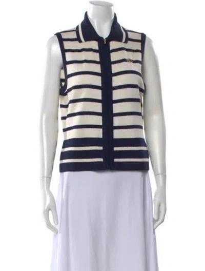 Pre-owned St John Striped In Blue