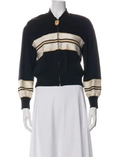 Pre-owned St John Striped Bomber Jacket In Multi