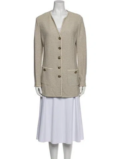 Pre-owned St John Striped Evening Jacket In Multi