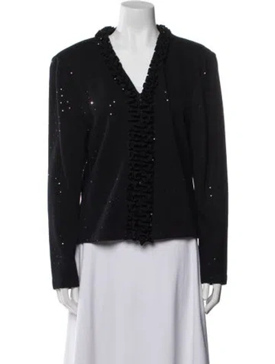 Pre-owned St John Striped Evening Jacket In Multi