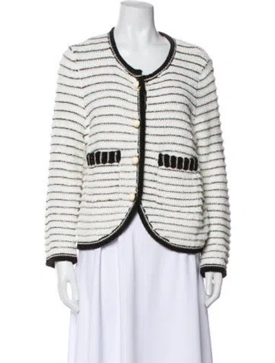 Pre-owned St John Striped Evening Jacket In Multi