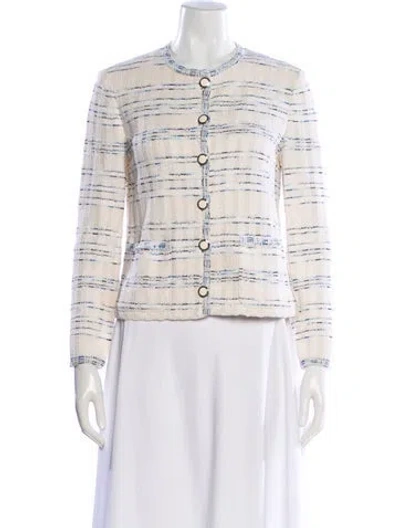 Pre-owned St John Striped Evening Jacket In Multi