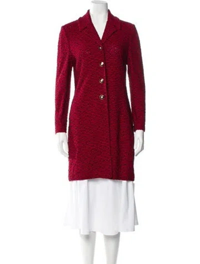 Pre-owned St John Striped Evening Jacket In Red