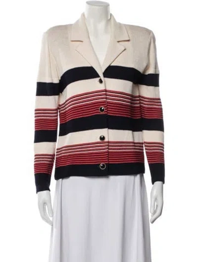 Pre-owned St John Striped Jacket In Multi