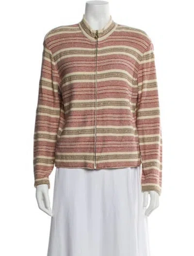 Pre-owned St John Striped Jacket In Multi