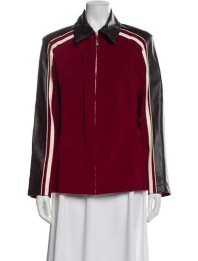 Pre-owned St John Striped Jacket In Multi