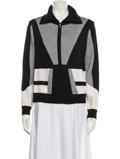 Pre-owned St John Striped Jacket In Multi