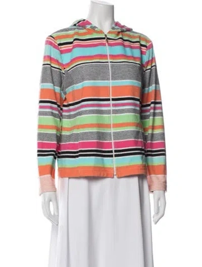 Pre-owned St John Striped Jacket In Multi