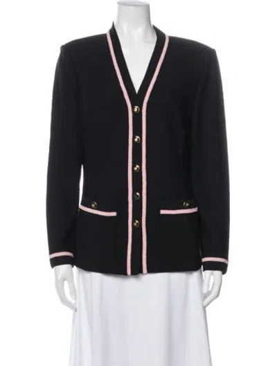 Pre-owned St John Striped Jacket In Multi