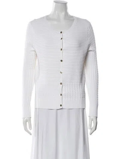 Pre-owned St John Striped Jacket In Neutral