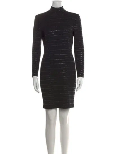 Pre-owned St John Striped Knee-length Dress In Multi