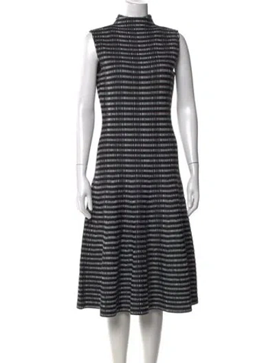 Pre-owned St John Striped Knee-length Dress In Multi
