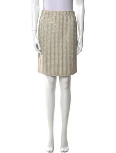 Pre-owned St John Striped Knee-length Skirt