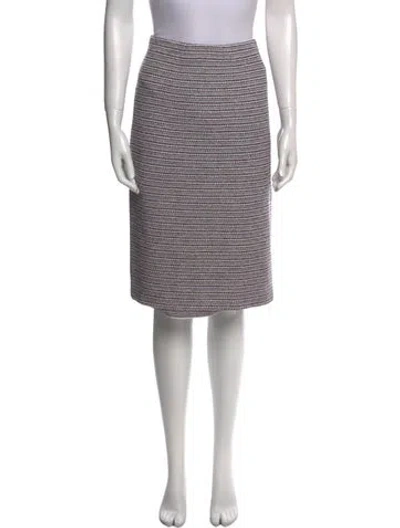Pre-owned St John Striped Knee-length Skirt