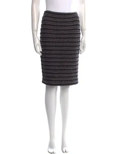 Pre-owned St John Striped Knee-length Skirt In Multi