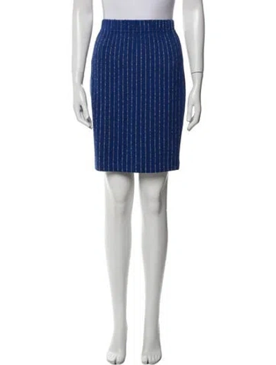 Pre-owned St John Striped Knee-length Skirt In Multi