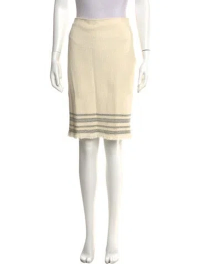 Pre-owned St John Striped Knee-length Skirt In Neutral