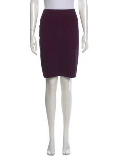 Pre-owned St John Striped Knee-length Skirt In Purple