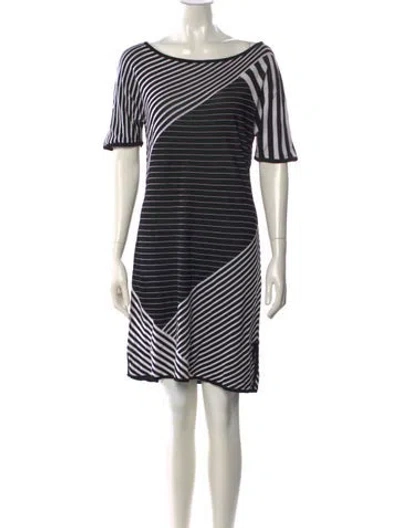 Pre-owned St John Striped Mini Dress In Multi