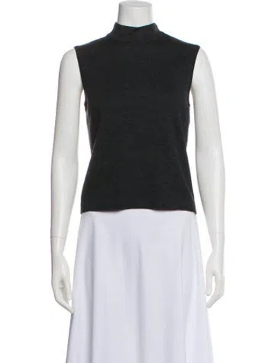 Pre-owned St John Striped Vest In Black