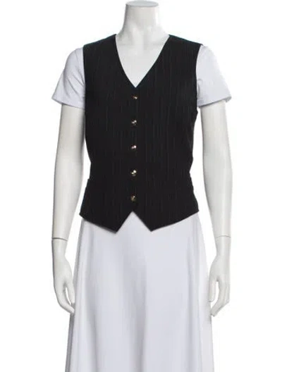 Pre-owned St John Striped Vest In Purple