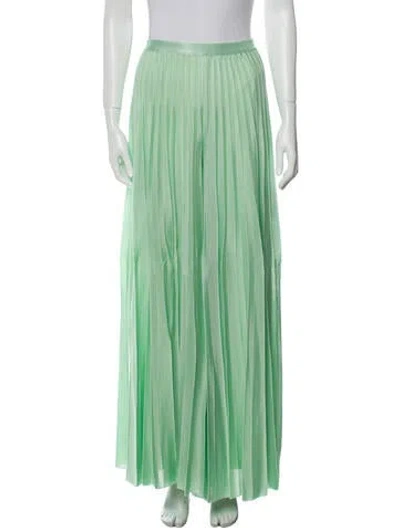 Pre-owned St John Striped Wide Leg Pants In Green