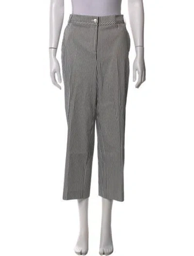 Pre-owned St John Striped Wide Leg Pants In Multi