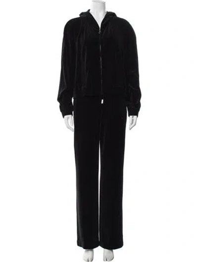 Pre-owned St John Studded Accents Pant Set In Black