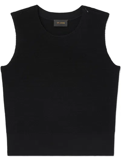 St John Studded Knited Sweater In Black