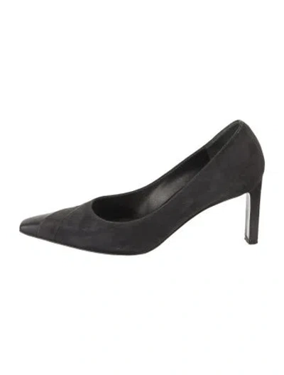 Pre-owned St John Suede Pumps In Black