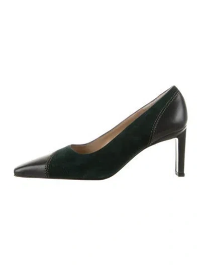 Pre-owned St John Suede Pumps In Black