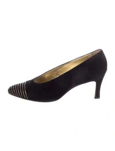 Pre-owned St John Suede Pumps In Blue