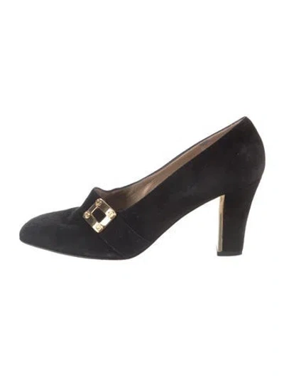 Pre-owned St John Suede Pumps In Blue