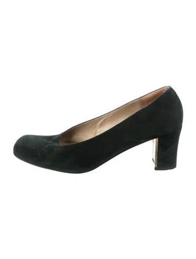 Pre-owned St John Suede Pumps In Green