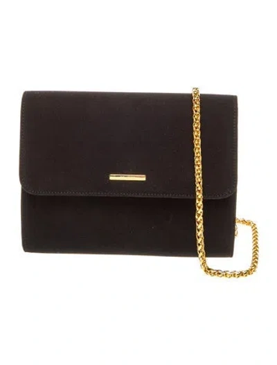 Pre-owned St John Suede Shoulder Bag In Black