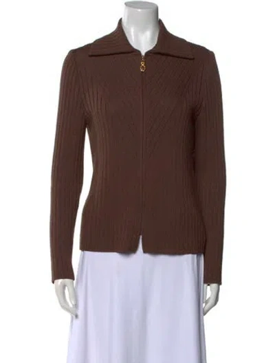 Pre-owned St John Sweater In Brown