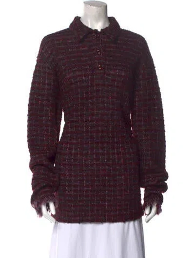 Pre-owned St John Sweater In Burgundy