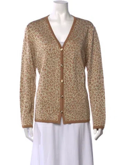 Pre-owned St John Sweater In Metallic/neutrals