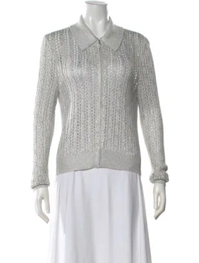 Pre-owned St John Sweater In Silver