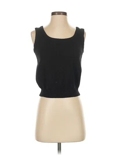 Pre-owned St John Sweater Vest In Black