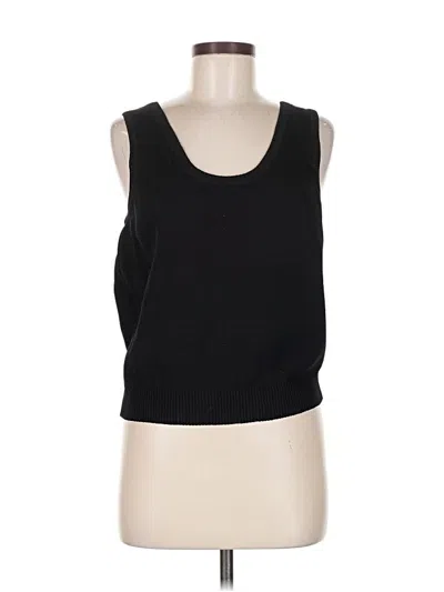 Pre-owned St John Sweater Vest In Black