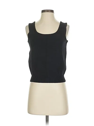 Pre-owned St John Sweater Vest In Black