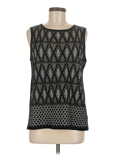 Pre-owned St John Sweater Vest In Black