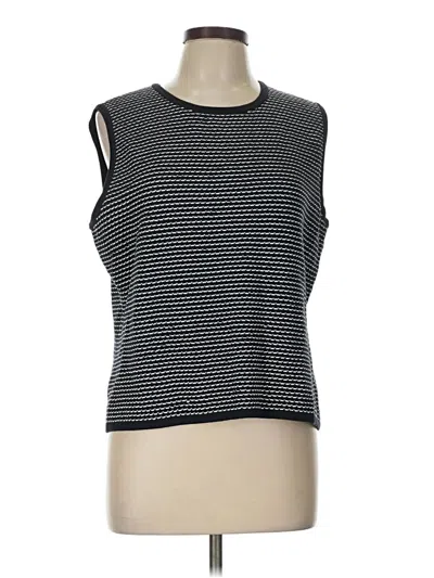 Pre-owned St John Sweater Vest In Black