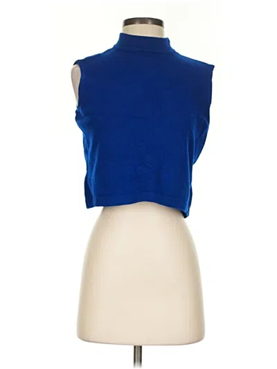 Pre-owned St John Sweater Vest In Blue