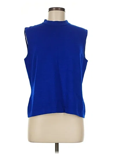 Pre-owned St John Sweater Vest In Blue
